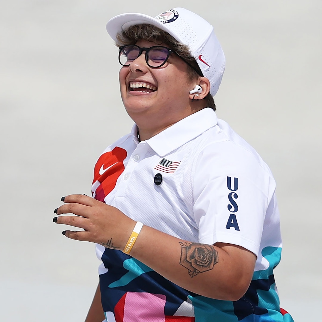 Non-binary Olympian Alana Smith writes transferring message for